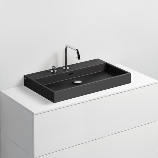 wastafel-wand-opzetwastafel-mat-zwart-keramiek-toilet-badkamer-luxe-sanitair-WashMe-clou-CL0230032-wasbak-kraangaten-zonder-afvoer-plug