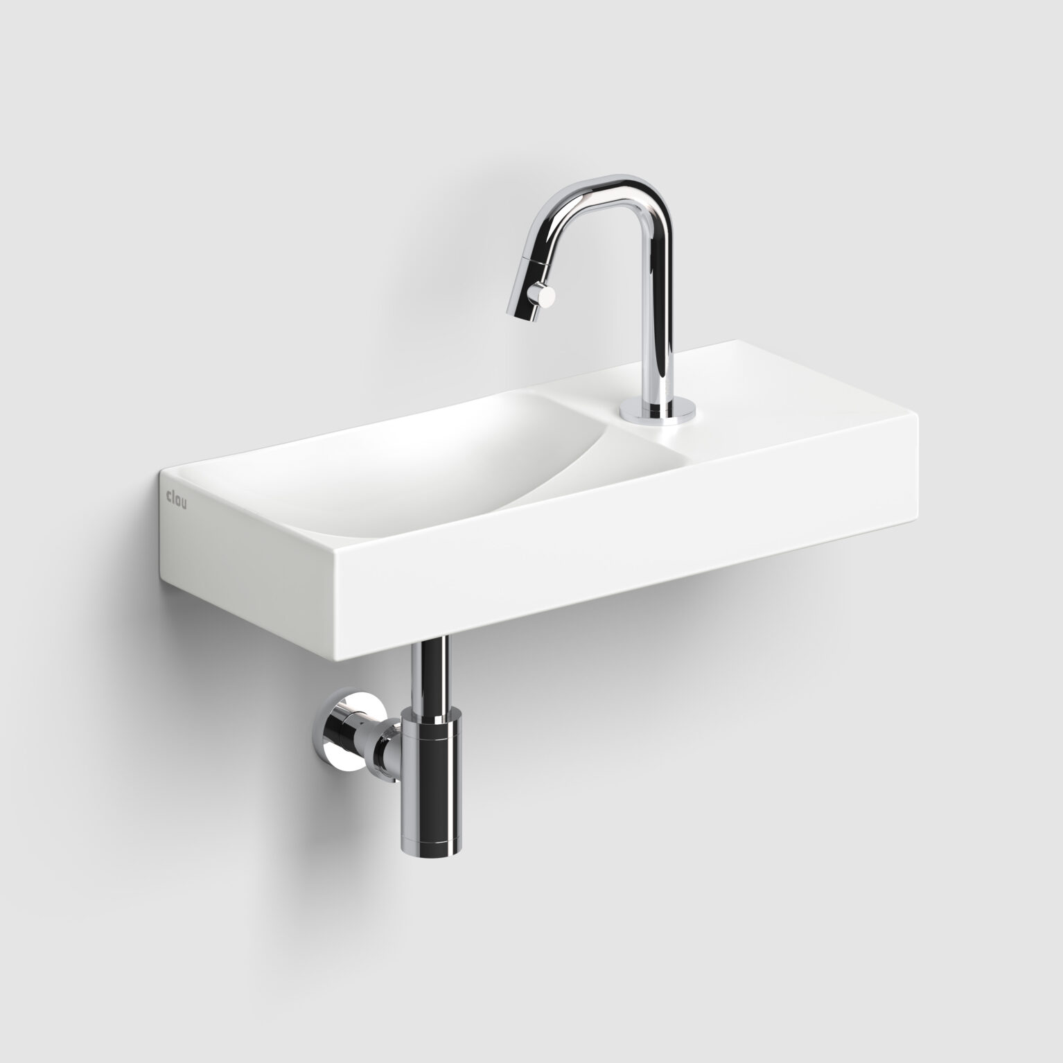 Fontein-wastafel-toilet-badkamer-luxe-sanitair-Vale-clou-CL030216201R-mat-wit-keramiek-45cm-MiniSuk-sifon-Kaldur-kraan