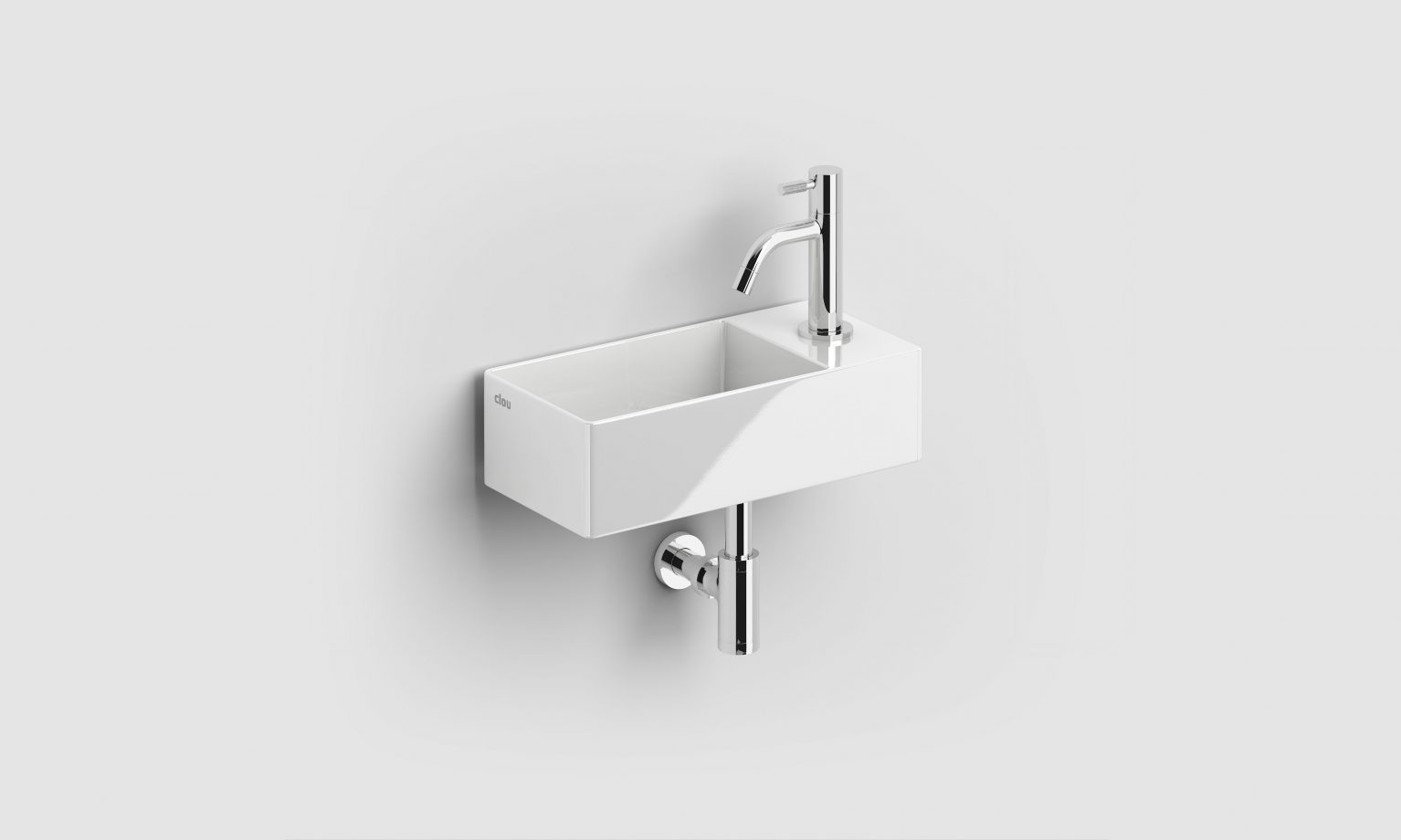 fontein-wastafel-wit-keramiek-toilet-badkamer-luxe-sanitair-NewFlush-3-rechts-clou-CL030343001-wasbakje-wand-opzetwastafel-7mm-wanddikte-afvoer-plug-kraangat