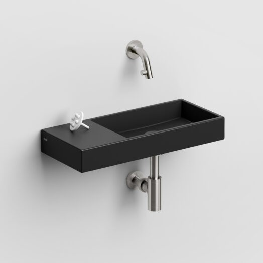 fontein-wastafel-mat-zwart-keramiek-toilet-badkamer-luxe-sanitair-MiniWashMe-links-clou-CL0312235-wasbakje-wand-opzetwastafel-zonder-kraangat-45cm