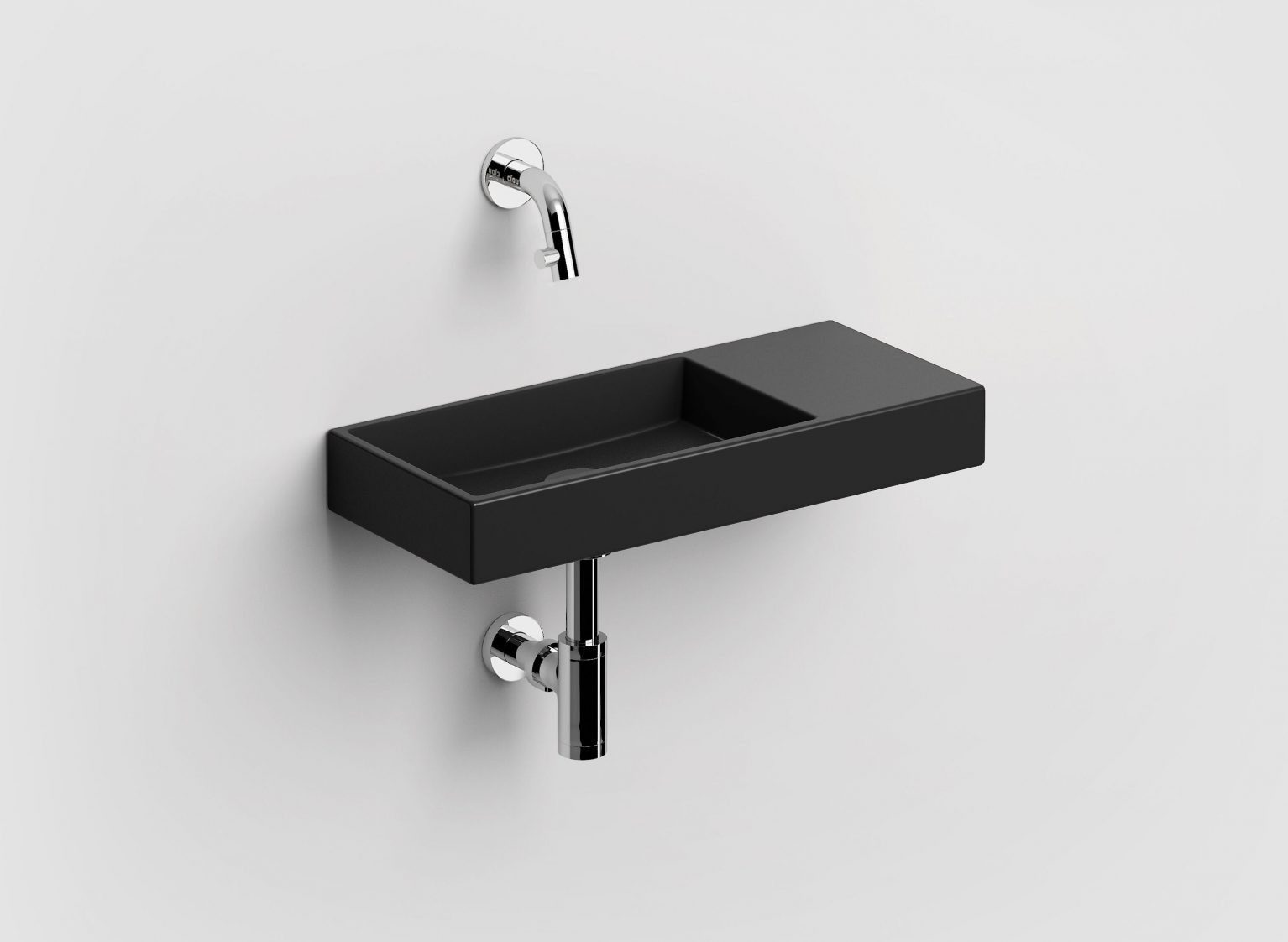 fontein-wastafel-mat-zwart-keramiek-toilet-badkamer-luxe-sanitair-MiniWashMe-rechts-clou-CL0312237-wasbakje-wand-opzetwastafel-zonder-kraangat-45cm