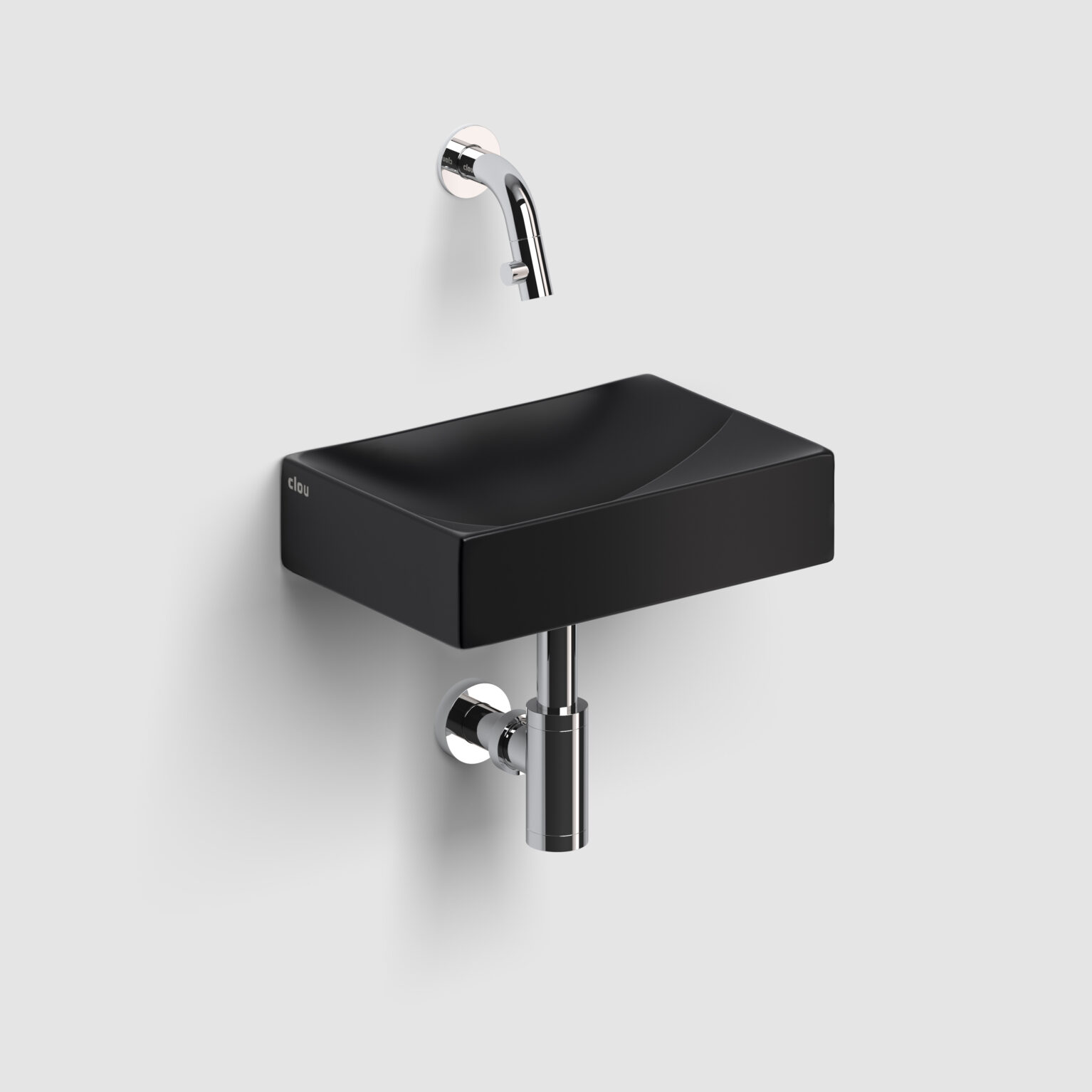 Fontein-wastafel-toilet-badkamer-luxe-sanitair-Vale-clou-CL0330160-mat-zwart-keramiek-28cm-MiniSuk-sifon-Kaldur-wandkraan