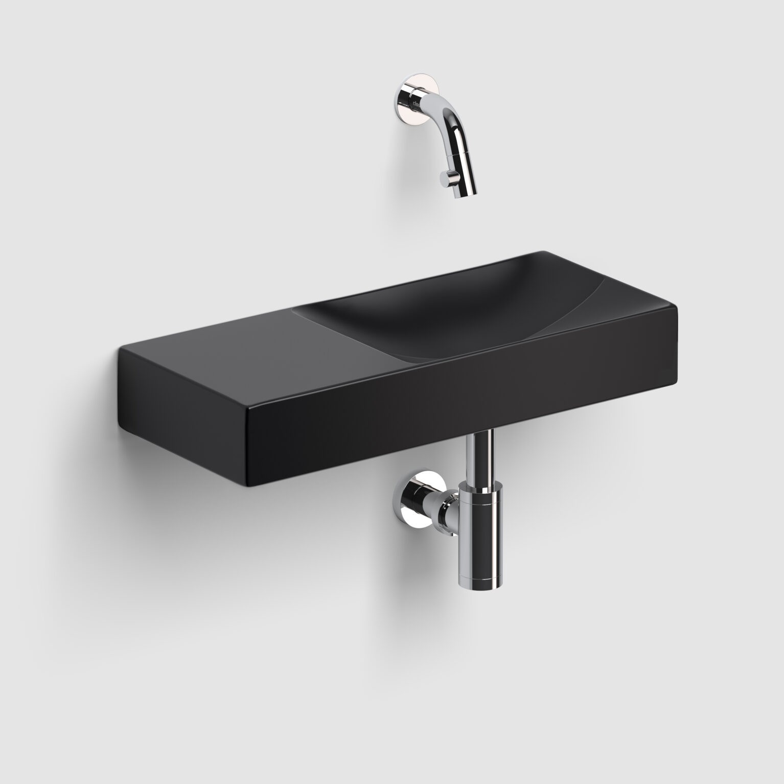 vale-45-cm-glanzend-zwart-links-badkamer-luxe-sanitair-Hammock-clou-CL0330162L-kaldur-kraan-sifon-minisuk