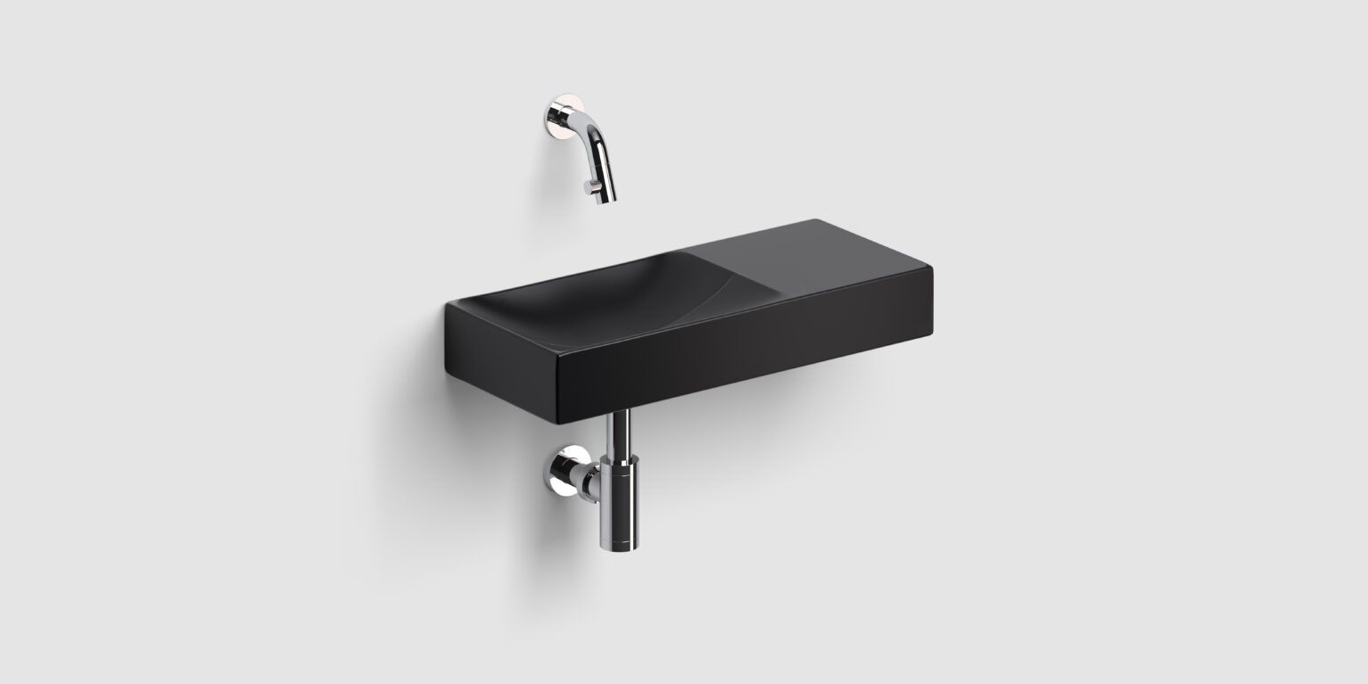 vale-45-cm-glanzend-zwart-rechts-badkamer-luxe-sanitair-Hammock-clou-CL0330162R-kaldur-kraan-sifon-minisuk