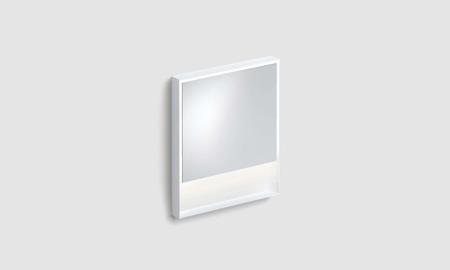 Look at Me spiegel, 70cm, LED-verlichting, IP44, mat wit)