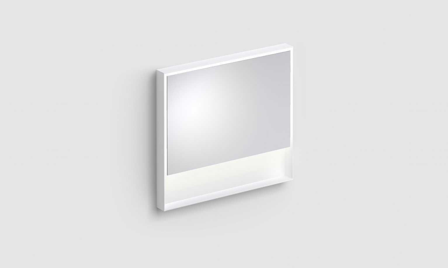 Look at Me spiegel, 90cm, LED-verlichting, IP44, mat wit)