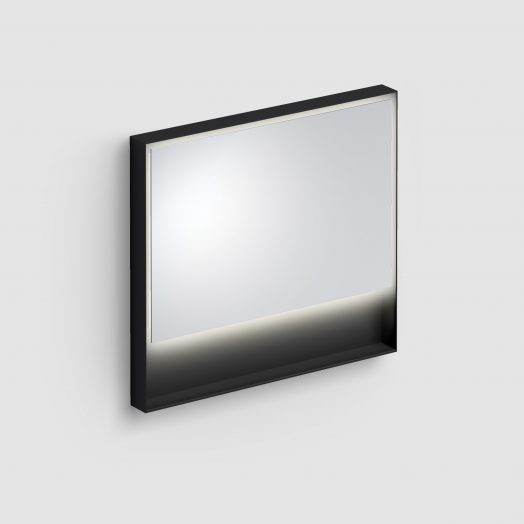 Spiegel-LED-verlichting-met-ophangsysteem-planchet-rechthoekig-90cm-80cm-zwart-toilet-badkamer-luxe-sanitair-Flat-clou-CL080809021