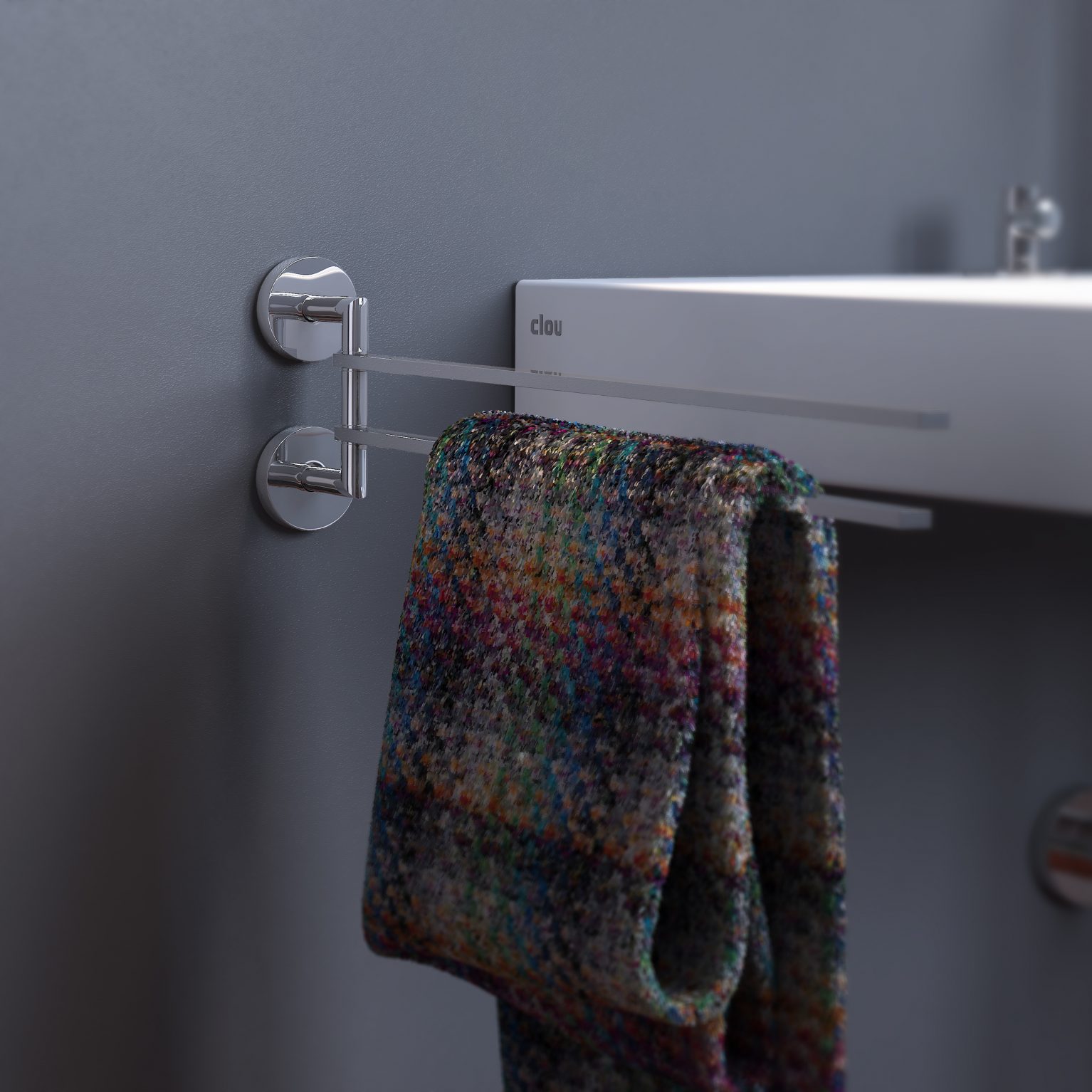 handdoek-rek-accessoires-chroom-toilet-badkamer-luxe-sanitair-Flat-clou-CL0902055-dubbel-zwenkbaar