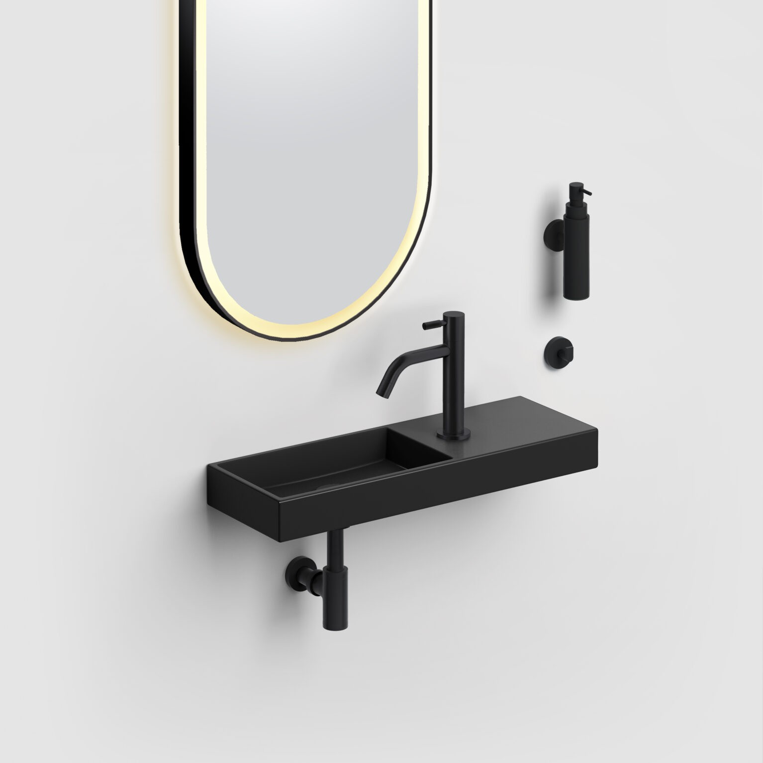 wastafel-kraan-chroom-toilet-badkamer-luxe-sanitair-Freddo-hoge-versie-mat-zwart-clou-CL060300121L-wasbakje-fontein-kraan-lang-mat-zwart-keramiek-MiniWashMe-CL0312240-wand-kraangat-56cm-opzetwastafel-lookatme-spiegel-CL081204521