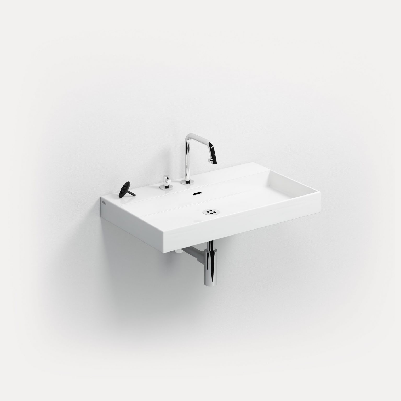 New Wash Me wastafel 70cm, zonder plug, wit keramiek)