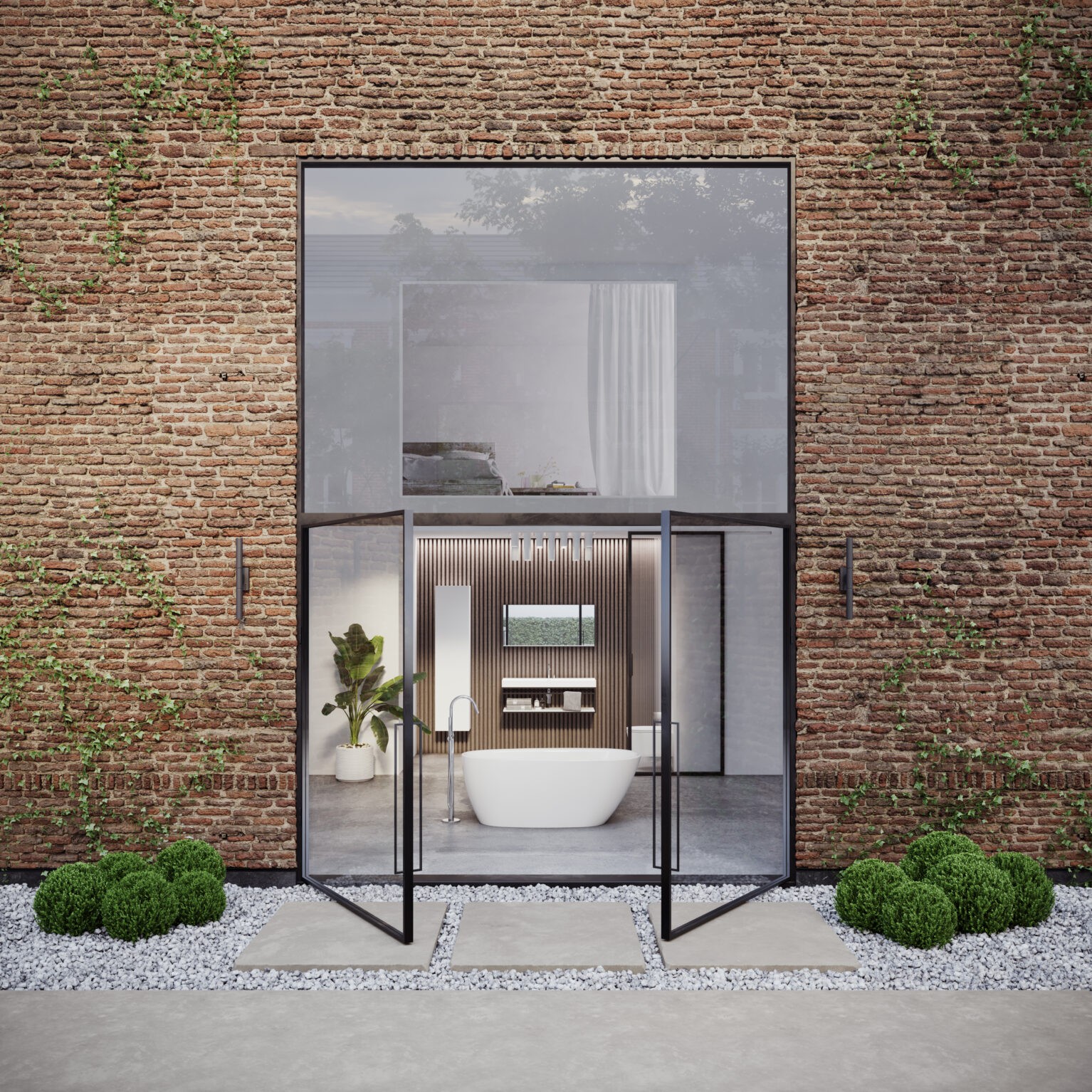 inleg-planchet-mat-wit-aluite-kokerprofielkast-zwart-poedercoating-wastafel-waterstop-spiegel-sifon-meubels-ligbad-kolomkast-toilet-badkamer-luxe-sanitair-Hammock-InBe-New-Wash-Me-Look-At-Me-Frame-Kaldur-clou-CL074911121-IB0540402