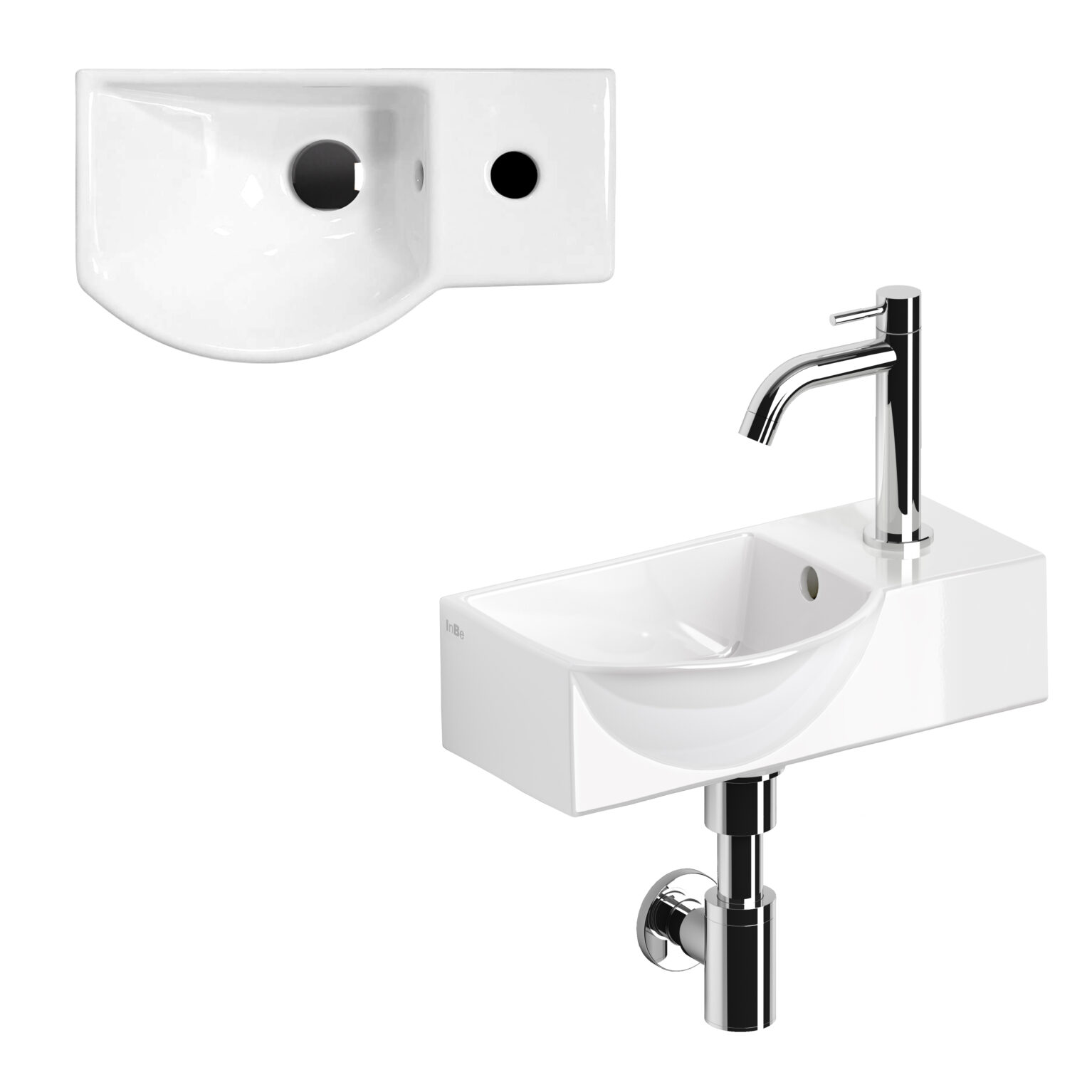 fontein-wastafel-wit-toilet-badkamer-luxe-sanitair-InBe-rechts-clou-IB0303093-keramiek-kraangat-40cm-InBe-sifon-IB0653002-chroom-InBe-kraan