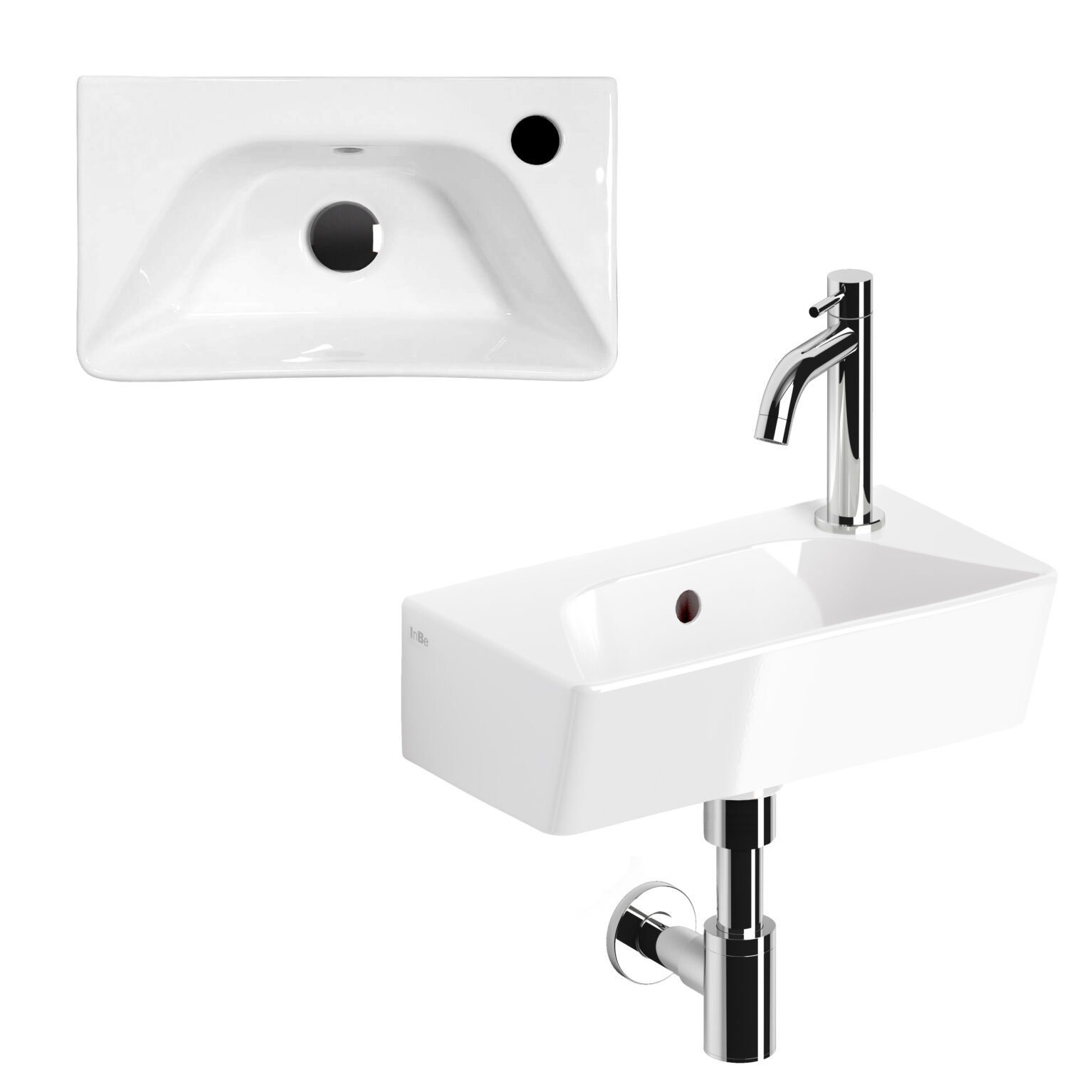 fontein-wastafel-wit-toilet-badkamer-luxe-sanitair-InBe-rechts-clou-IB0303095-keramiek-kraangat-40cm-InBe-sifon-IB0653002-chroom-InBe-kraan