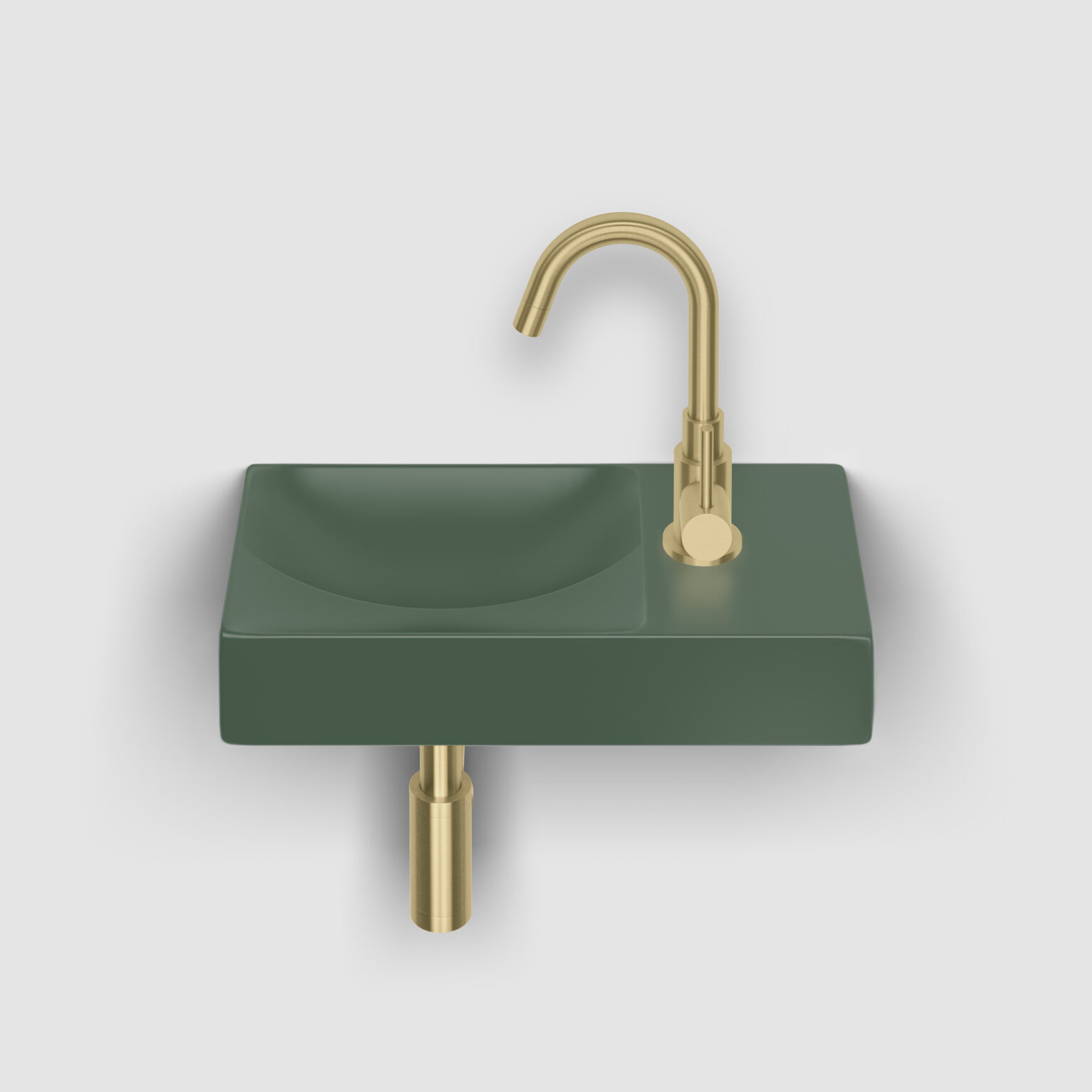 fontein-toilet-badkamer-luxe-sanitair-Clou-Vale-mat-pijnboom-groen-keramiek-CL034216101R-Freddo-Freddo1-koudwater-kraan-goud-geborsteld-PVD-CL060300382-MiniSuk-sifon-CL065301182